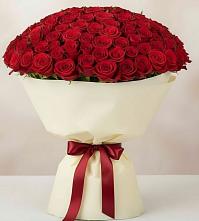 Букет 101 Красная роза Милано в Юце