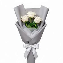 Букет 3 белые розы #REPLACE_PRED# Юце