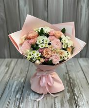 Букет цветов из:  Гвоздики, Розы и Хризантемы в Юце