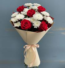 Букет цветов из:  Розы и Хризантемы в Юце