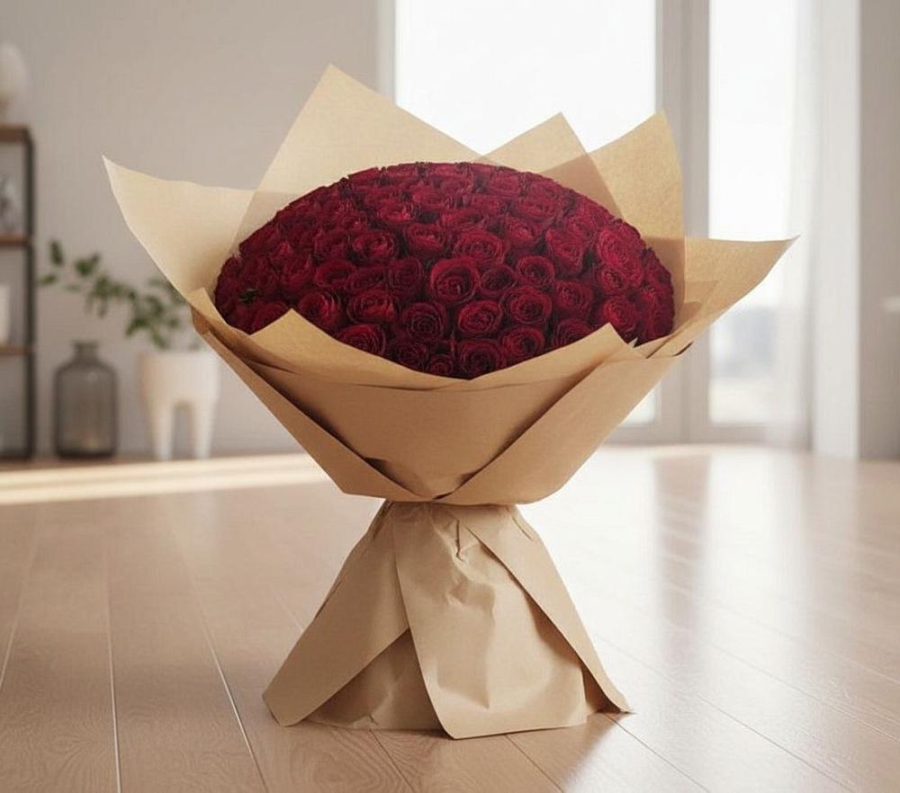 Букет 101 Красная роза в Юце