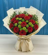 Букет цветов из:  Розы и Хризантемы в Юце