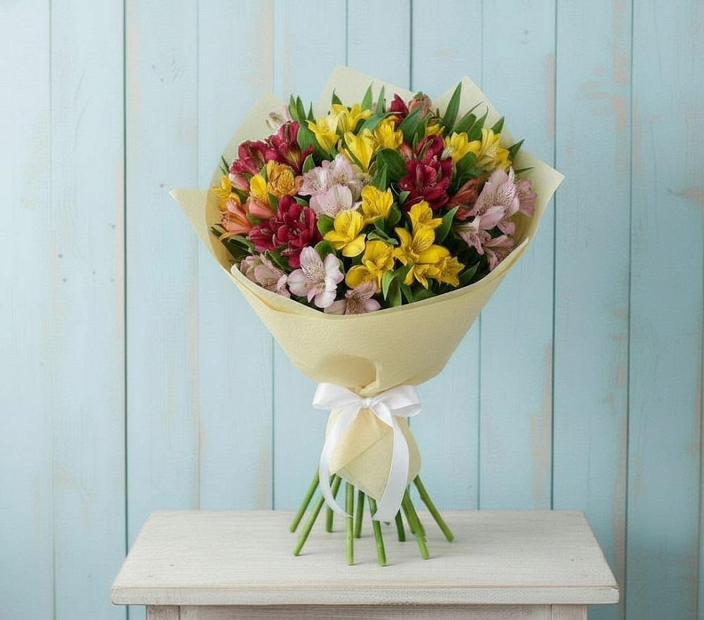 Букет цветов из: Альстромерии в Юце