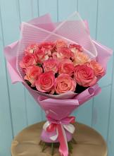 Букет 15 Розовых роз Равель #REPLACE_PRED# Юце