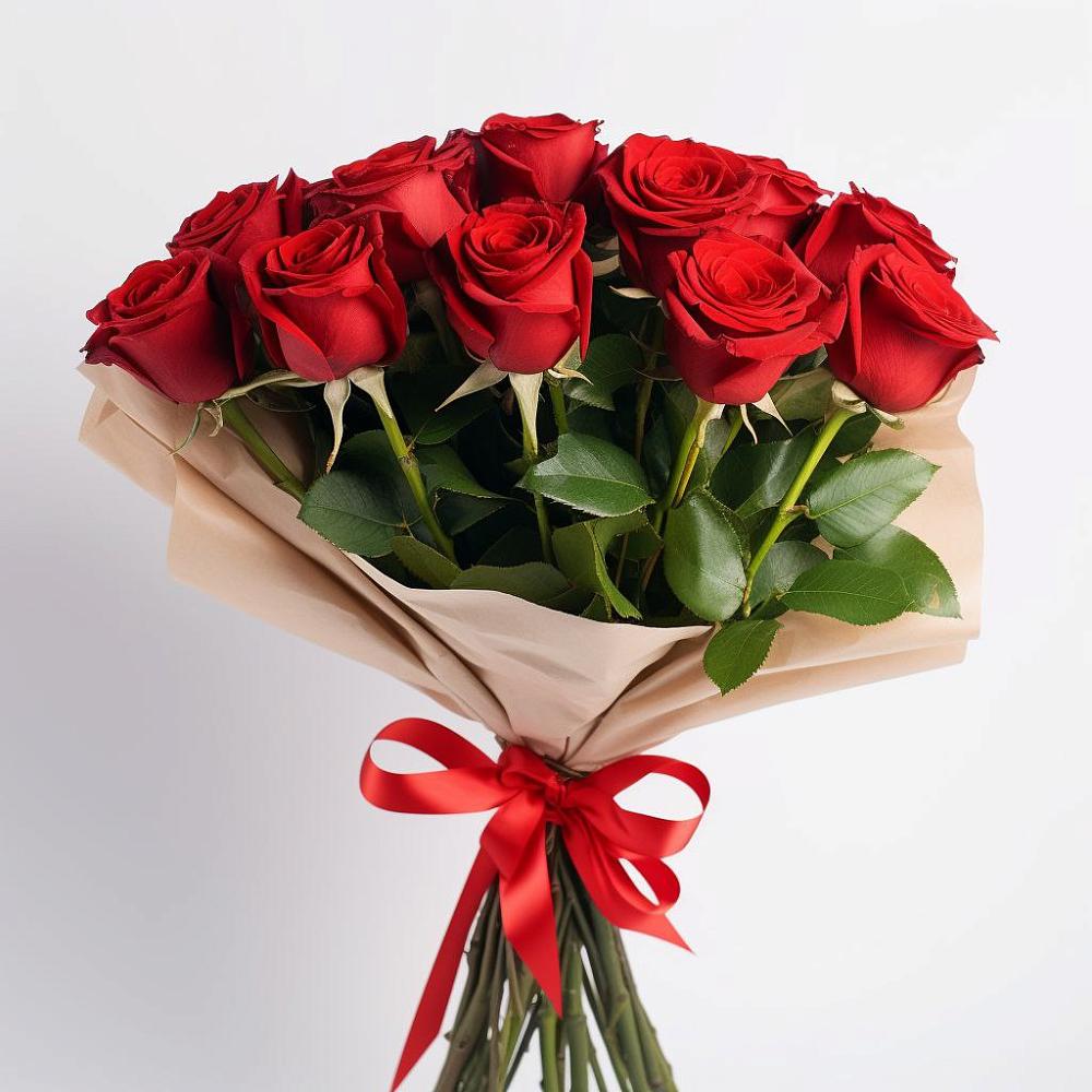 Букет 11 Красных роз Эдлесс Лав в Юце